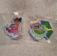(FREE SHIPPING) Holographic Mermay Squid Sister Stickers