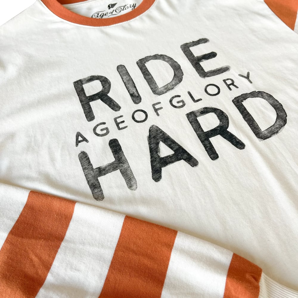Image of Ride Hard Tee LS Tee Ecru Rust by Age of Glory