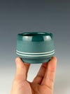 Striped Teal Porcelain Tumbler No.37