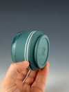 Striped Teal Porcelain Tumbler No.37