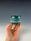 Striped Teal Porcelain Tumbler No.38
