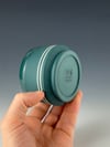 Striped Teal Porcelain Tumbler No.38
