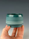 Striped Teal Porcelain Tumbler No.39
