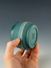 Striped Teal Porcelain Tumbler No.39