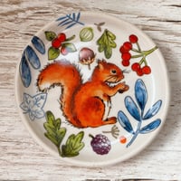 Image 1 of Autumn Squirrel Ceramic Trinket/Ring Dish