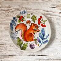 Image 2 of Autumn Squirrel Ceramic Trinket/Ring Dish