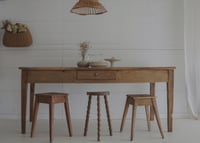 Image 3 of Table de ferme ancienne en bois massif 
