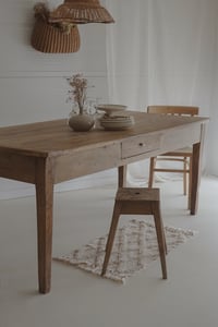 Image 4 of Table de ferme ancienne en bois massif 