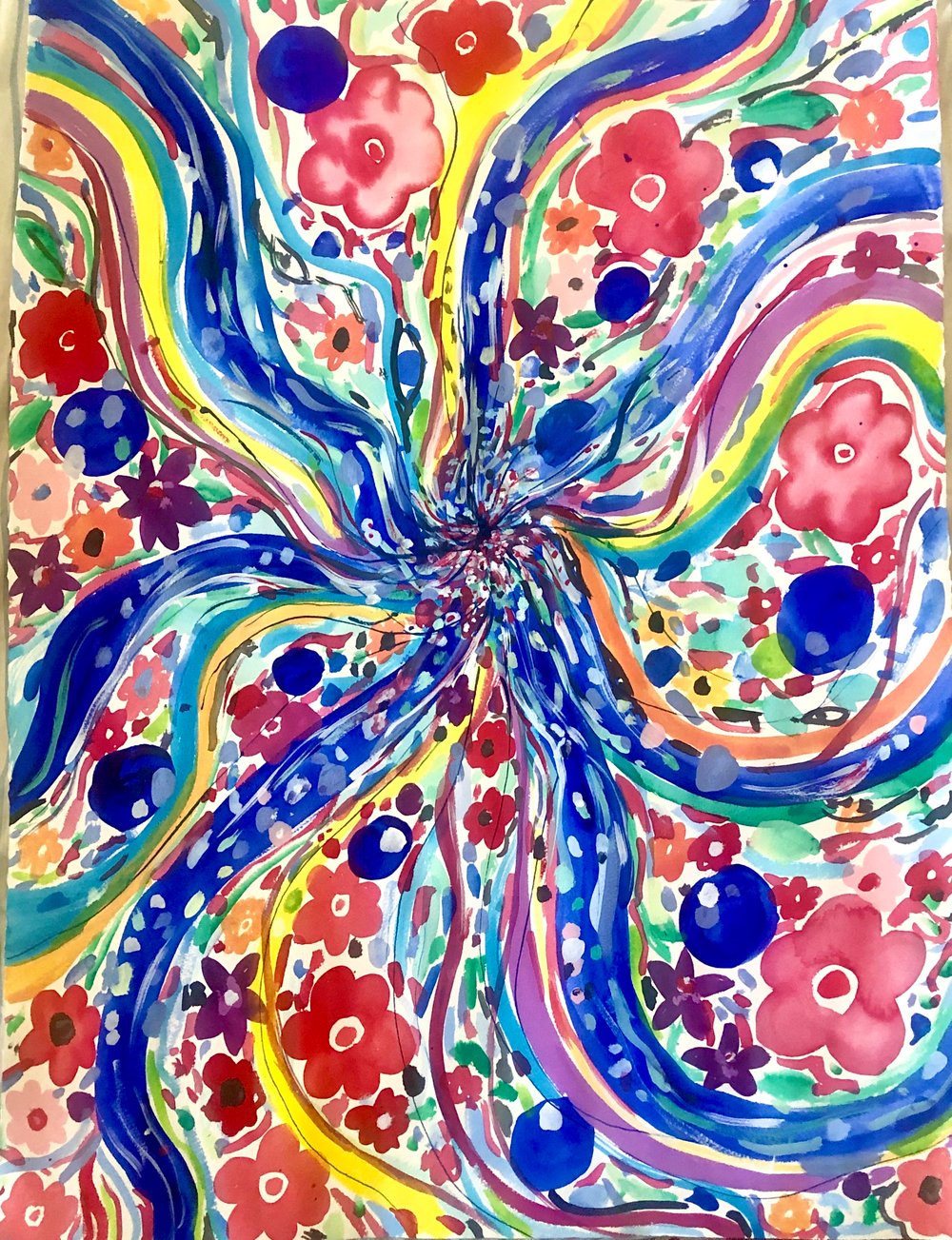 Image of Maypole Streamers Painting  2025