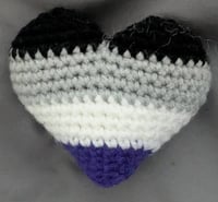 Image 2 of Crochet Pride Flag Heart Plushie