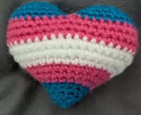 Image 4 of Crochet Pride Flag Heart Plushie