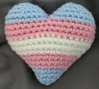 Image 5 of Crochet Pride Flag Heart Plushie