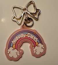 Nobody Cares Rainbow Acrylic Charm