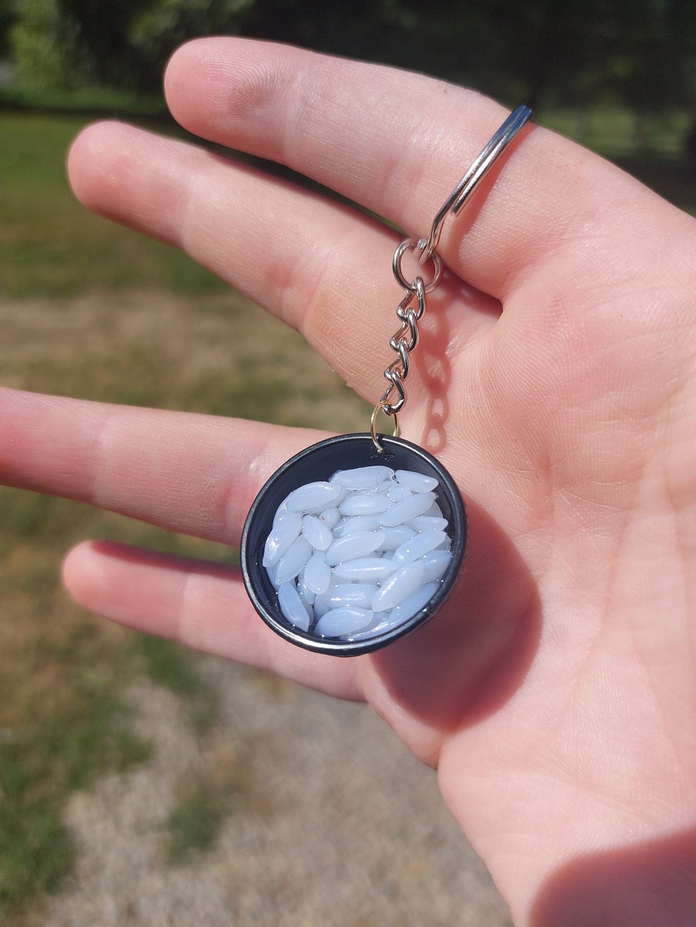 Rice Bowl Resin Keychain