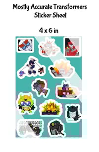Image 1 of Mostly Accurate Transformers Sticker Sheet