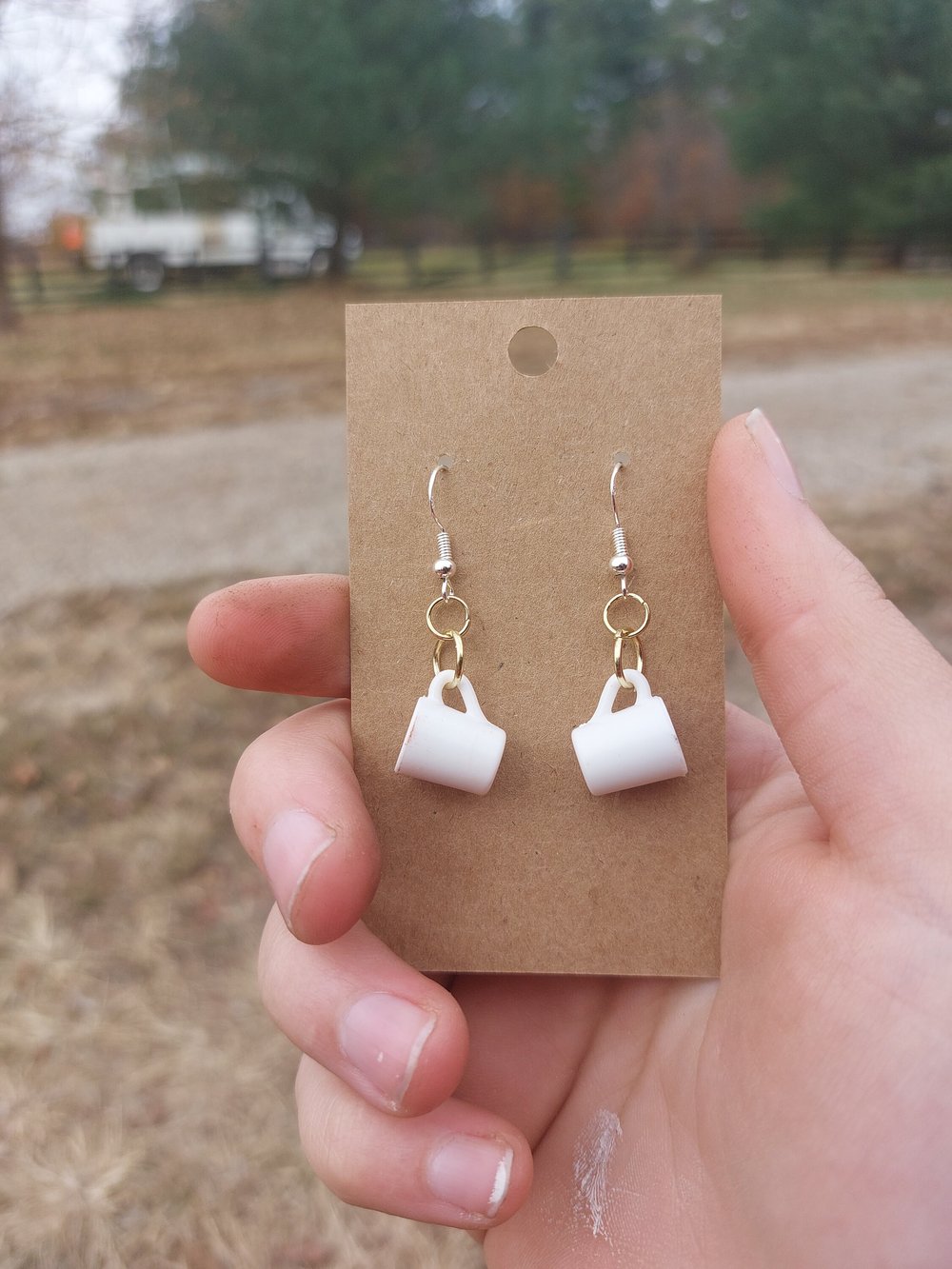Coffee Mugs Resin Earrings