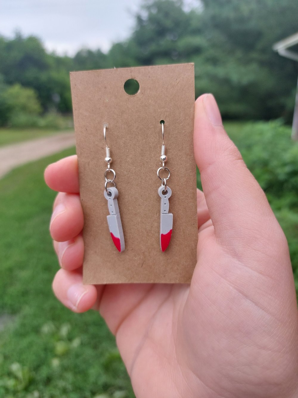 Yandere Knife Resin Earrings