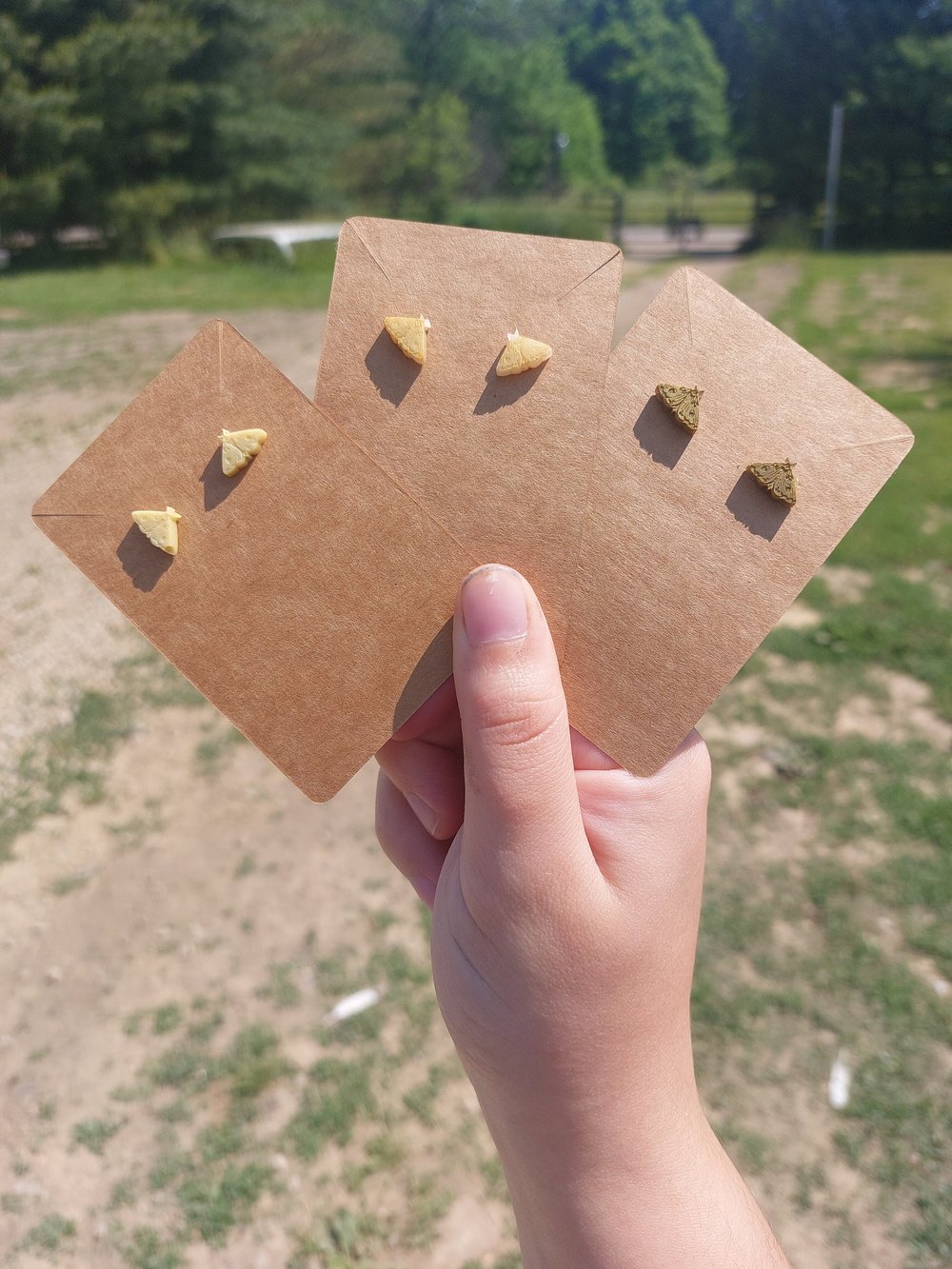 Resin Moth Earrings