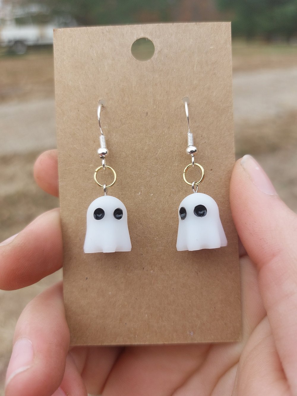 Ghost Resin Earrings