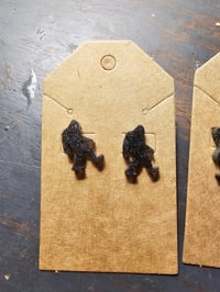Image 2 of Resin Bigfoot Earrings