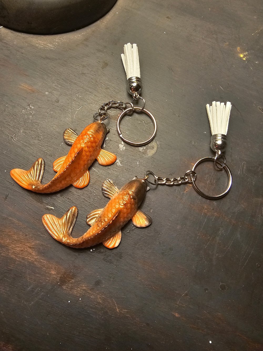 Koi Fish Resin Keychains