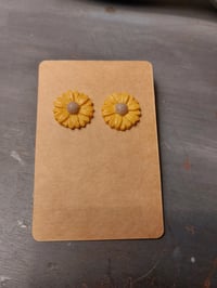 Resin Sunflower Earrings