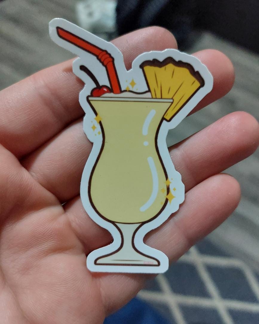 Pinã Colada Vinyl Stickers