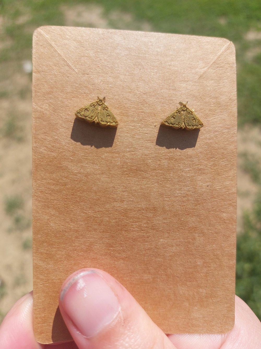 Resin Moth Earrings
