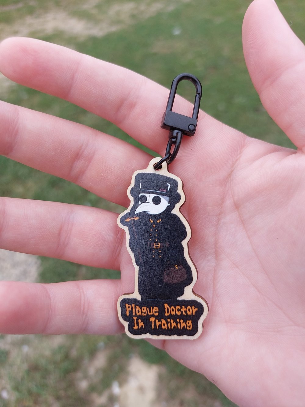 Wooden Plague Doctor Charm