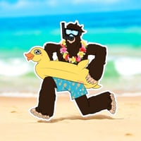 Image 1 of Summer Time Bigfoot Stickers