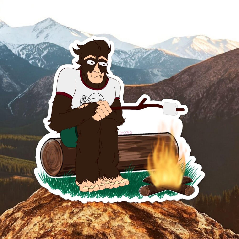 Camping Bigfoot Stickers