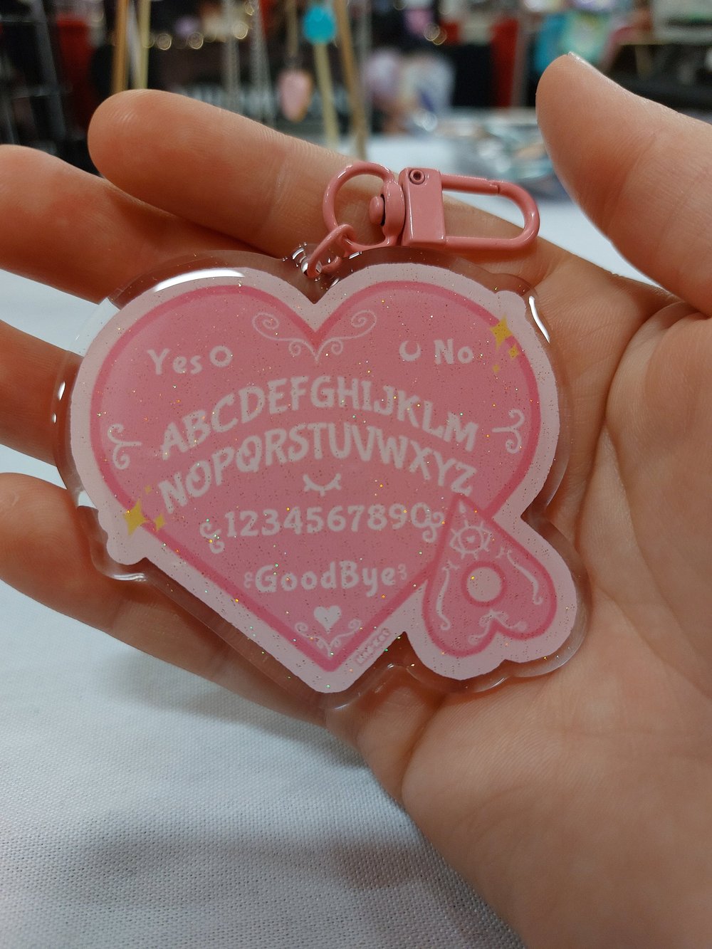 Pastel Heart Ouija Board Acrylic Charm