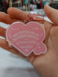 Image 1 of Pastel Heart Ouija Board Acrylic Charm