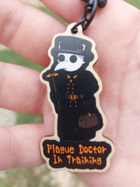 Image 2 of Wooden Plague Doctor Charm
