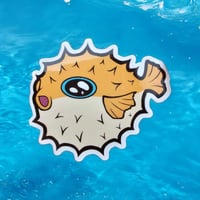 Image 1 of Pufferfish Vinyl Sticker