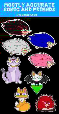 Image 3 of Mostly Accurate Sonic & Co. Sticker Sheet