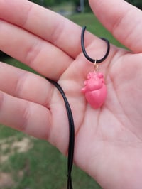 Image 1 of Resin Anatomical Heart Necklace