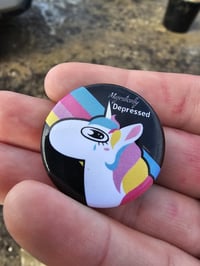 Image 3 of Majestically Depressed Unicorn Pin