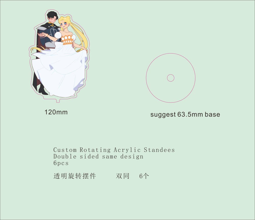 Moon Princess Acrylic Spinning Standee