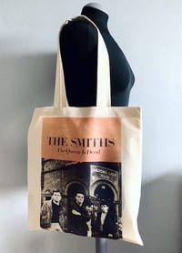 Image 1 of The Smiths Inspired Tote Bag – Pink and Black Unisex Shopper with Indie Band Print