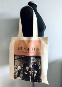 Image 2 of The Smiths Inspired Tote Bag – Pink and Black Unisex Shopper with Indie Band Print