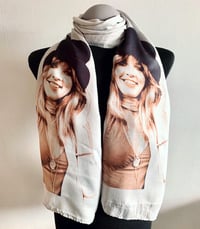 Image 1 of Stevie Nicks Inspired Long Scarf – Grey Boho Chic Scarf – Retro Glam