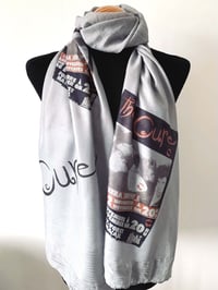 Image 2 of The Cure Inspired Scarf – Punk Style Long Scarf with Black and Red Band Print