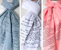 Image 2 of Personalized Lyrics Scarf – Custom Music or Poem Scarf – Long Scarf Gift for Music Lovers