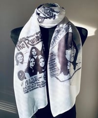 Image 3 of Joan Jett Scarf – Rock Style Long Scarf with Bold Print – Music Fashion Scarf