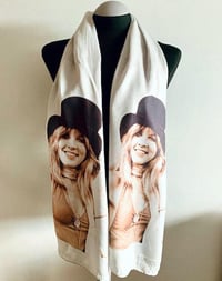 Image 4 of Stevie Nicks Inspired Long Scarf – Grey Boho Chic Scarf – Retro Glam