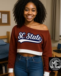 SC STATE Off The Shoulder Crop