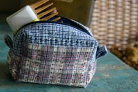Image 1 of Vintage Fabric Makeup Bag – Slow Stitches Everyday Zipper Pouch 