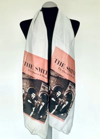 Image 3 of The Smiths Inspired Scarf - Black and Pink Band Print Long Scarf for Indie Music Fans