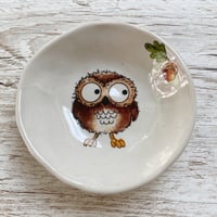 Image 7 of Owl with Acorn Handmade Ceramic Dish